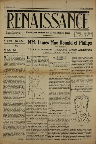 La Nouvelle Renaissance  N°41 (08 févr. 1946)